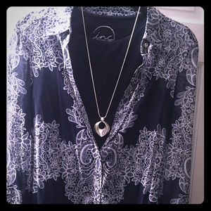 INC sheer blouse